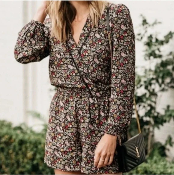 LOFT Floral Romper - XS - Picture 2 of 6